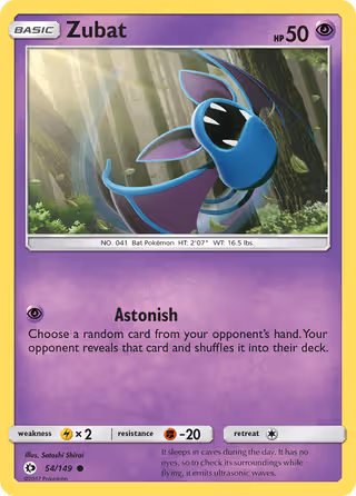 Zubat 54/149 Pokemon card