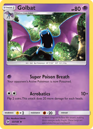 Golbat 55/149 Pokemon card