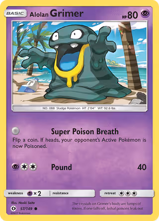 Alolan Grimer 57/149 Pokemon card