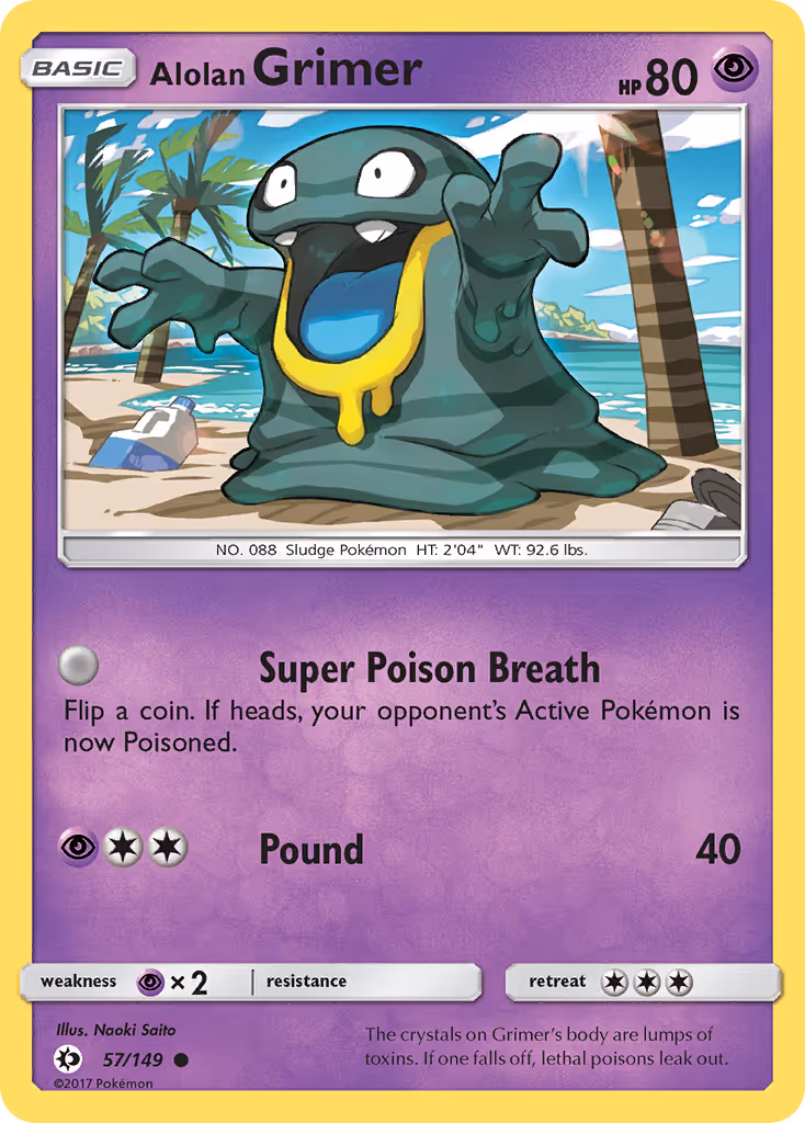 Alolan Grimer 57/149 Pokemon card