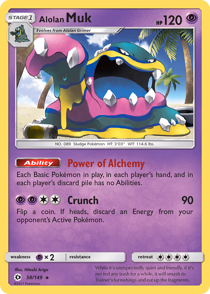 Alolan Muk 58/149 Pokemon card