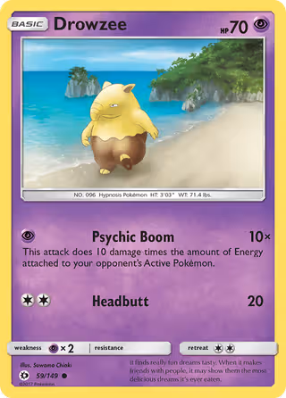 Drowzee 59/149 Pokemon card