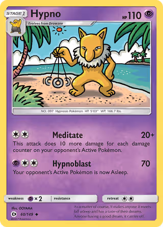 Hypno 60/149 Pokemon card