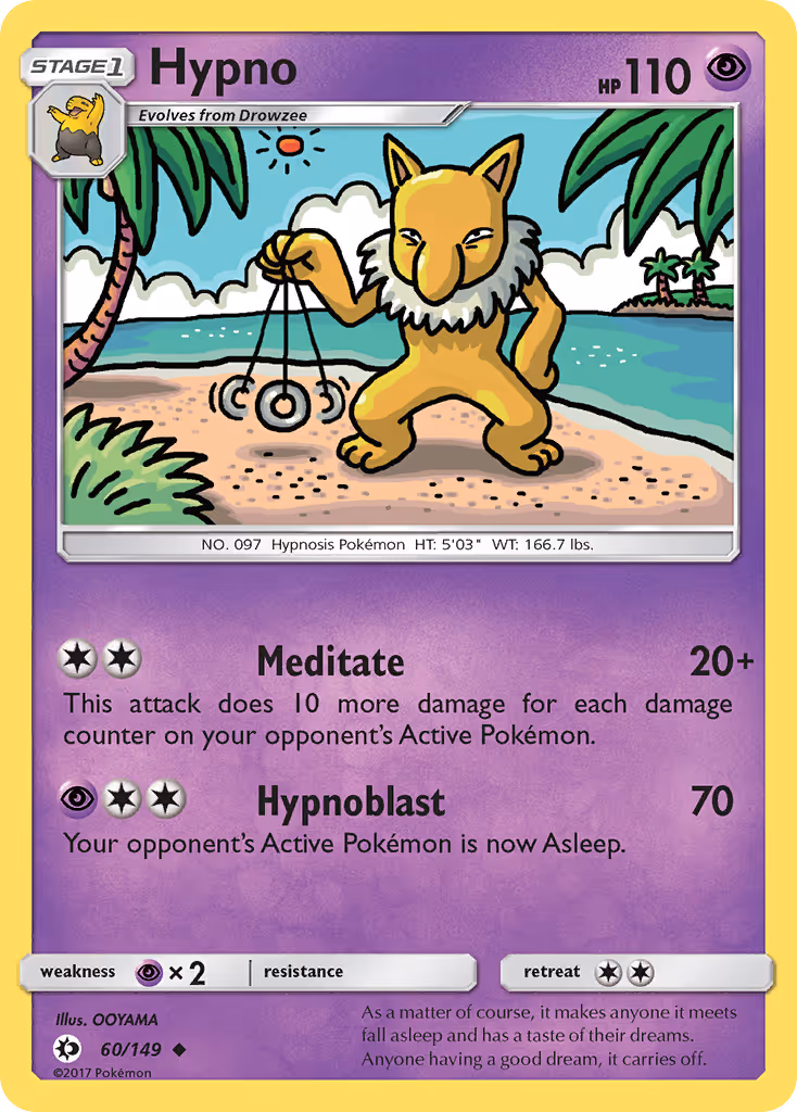 Hypno 60/149 Pokemon card