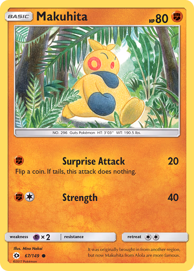 Makuhita 67/149 Pokemon card