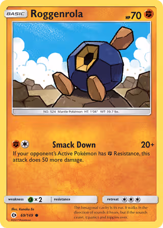 Roggenrola 69/149 Pokemon card