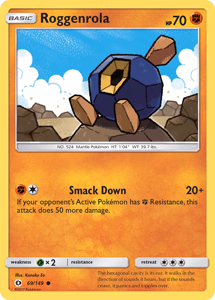 Roggenrola 69/149 Pokemon card