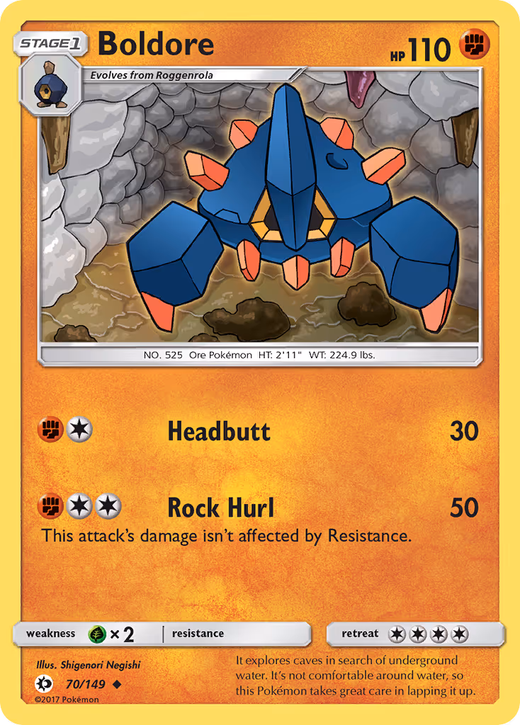 Boldore 70/149 Pokemon card