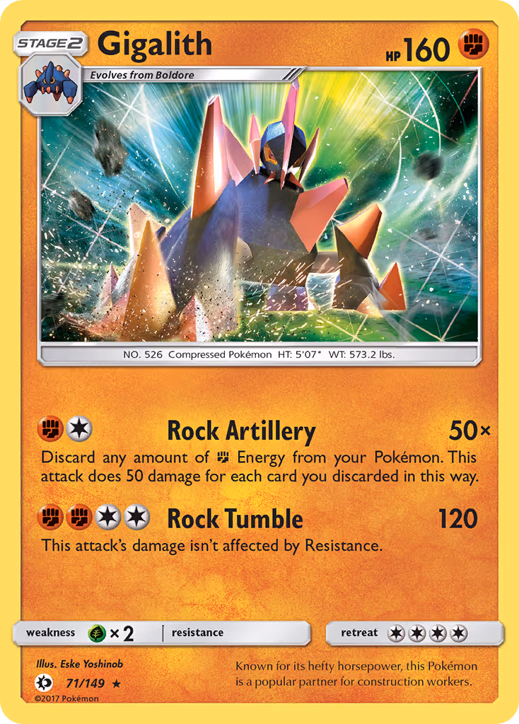 Gigalith 71/149 Pokemon card
