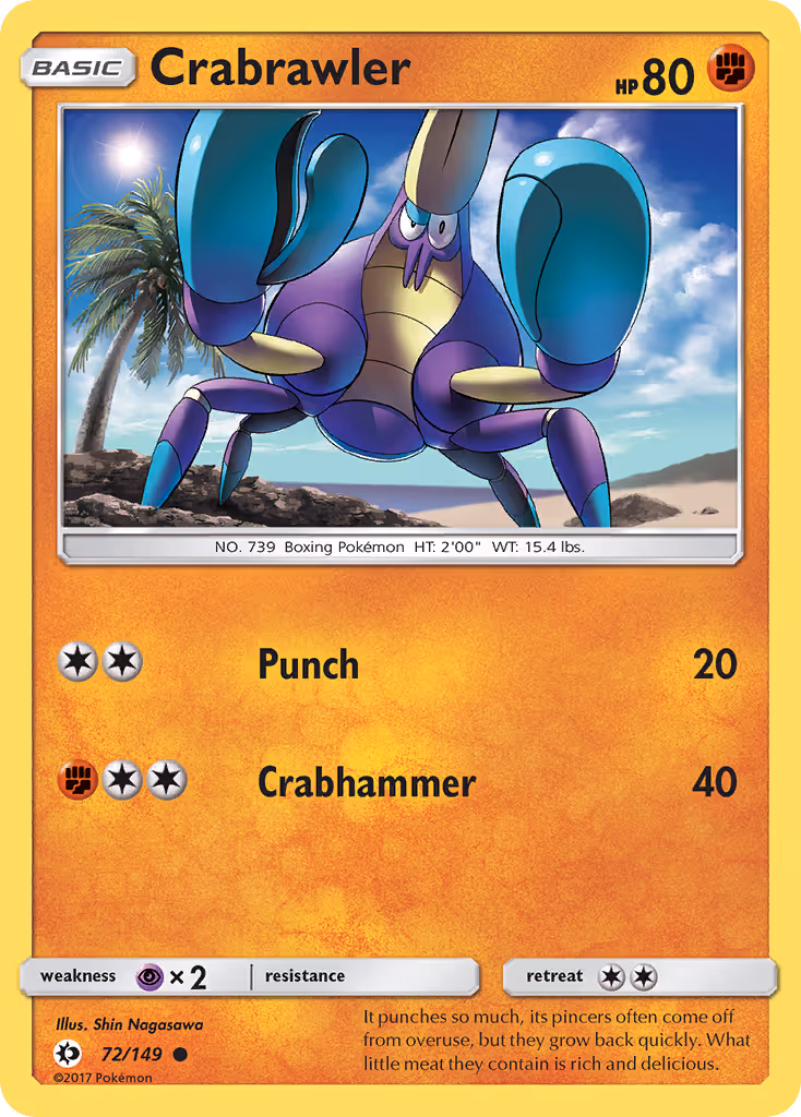 Crabrawler 72/149 Pokemon card