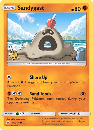 Sandygast 74/149 Pokemon card