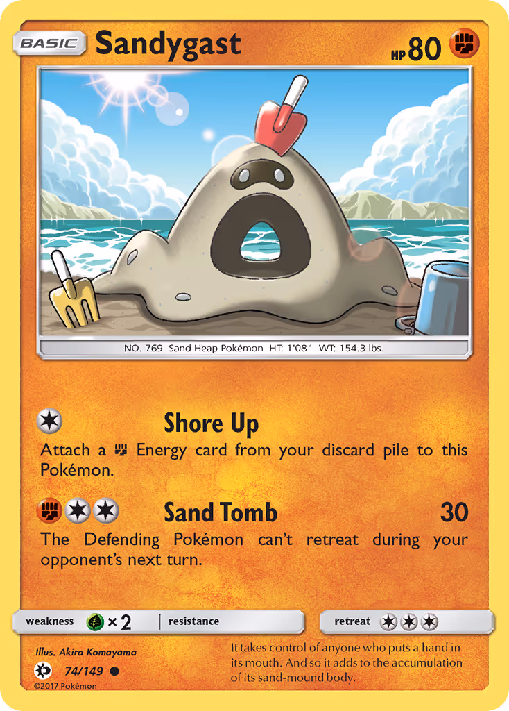 Sandygast 74/149 Pokemon card