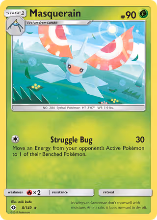 Masquerain 8/149 Pokemon card