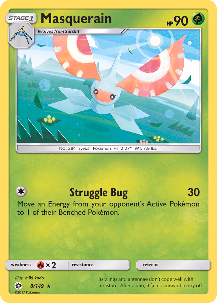 Masquerain 8/149 Pokemon card