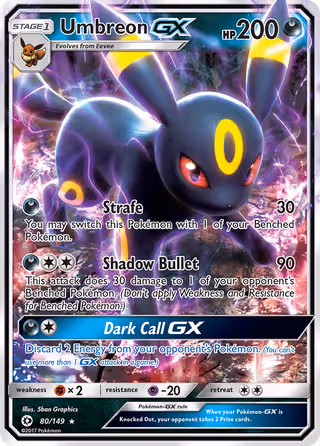 Umbreon GX 80/149 Pokemon card