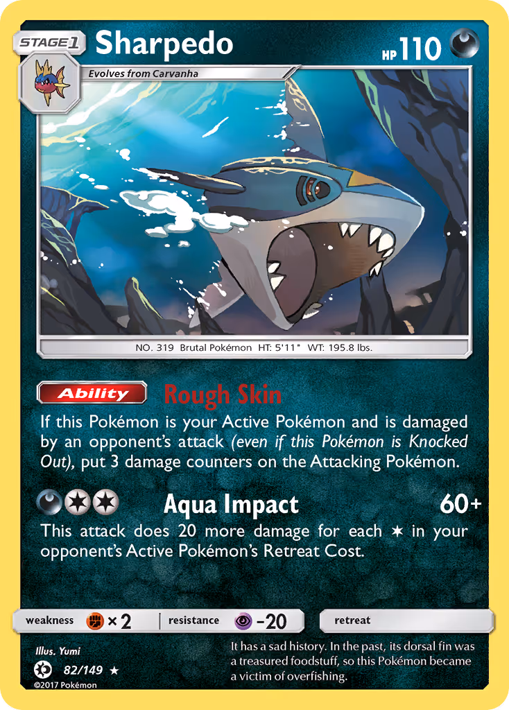 Sharpedo 82/149 Pokemon card