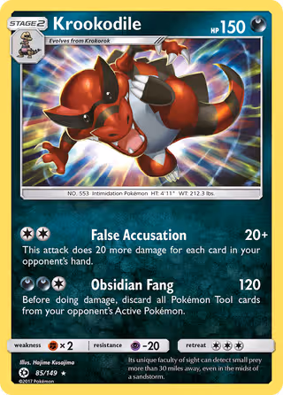 Krookodile 85/149 Pokemon card