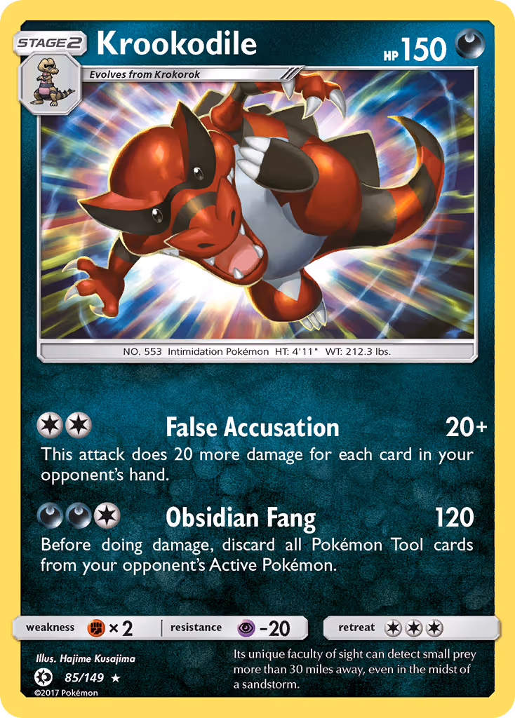 Krookodile 85/149 Pokemon card