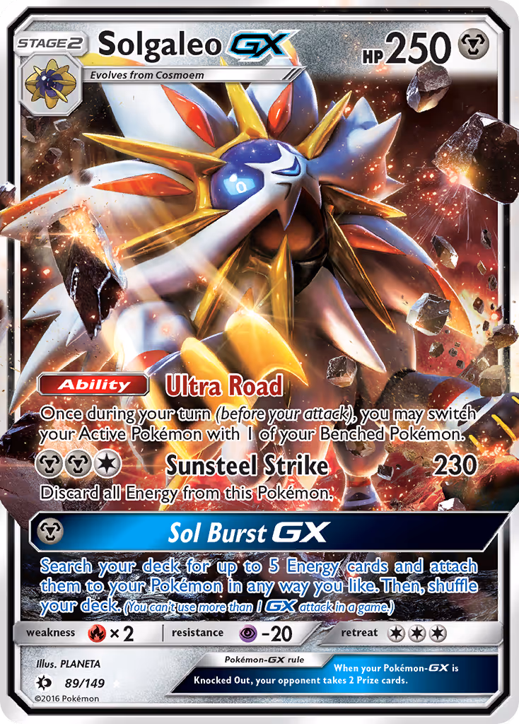 Solgaleo GX 89/149 Pokemon card