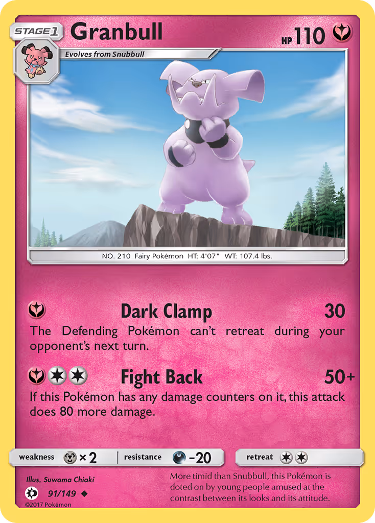 Granbull 91/149 Pokemon card