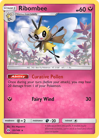 Ribombee 93/149 Pokemon card