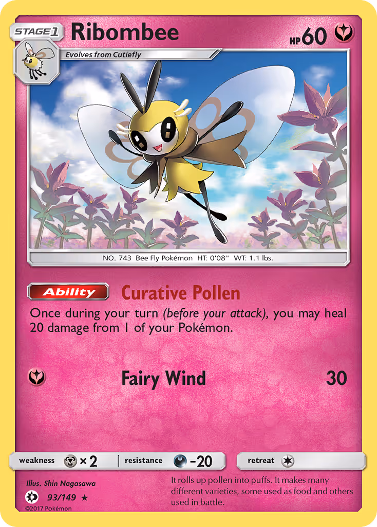 Ribombee 93/149 Pokemon card