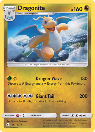 Dragonite 96/149 Pokemon card