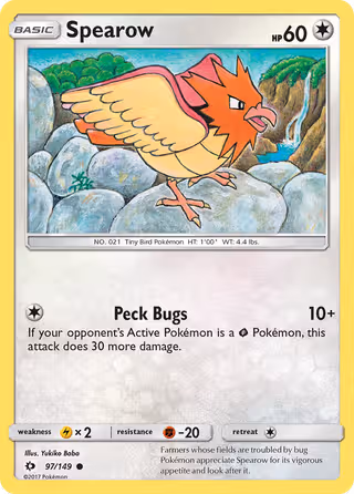 Spearow 97/149 Pokemon card