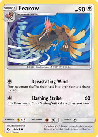 Fearow 98/149 Pokemon card