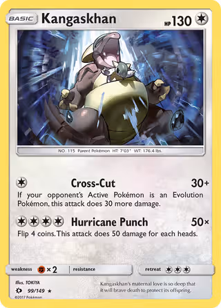 Kangaskhan 99/149 Pokemon card
