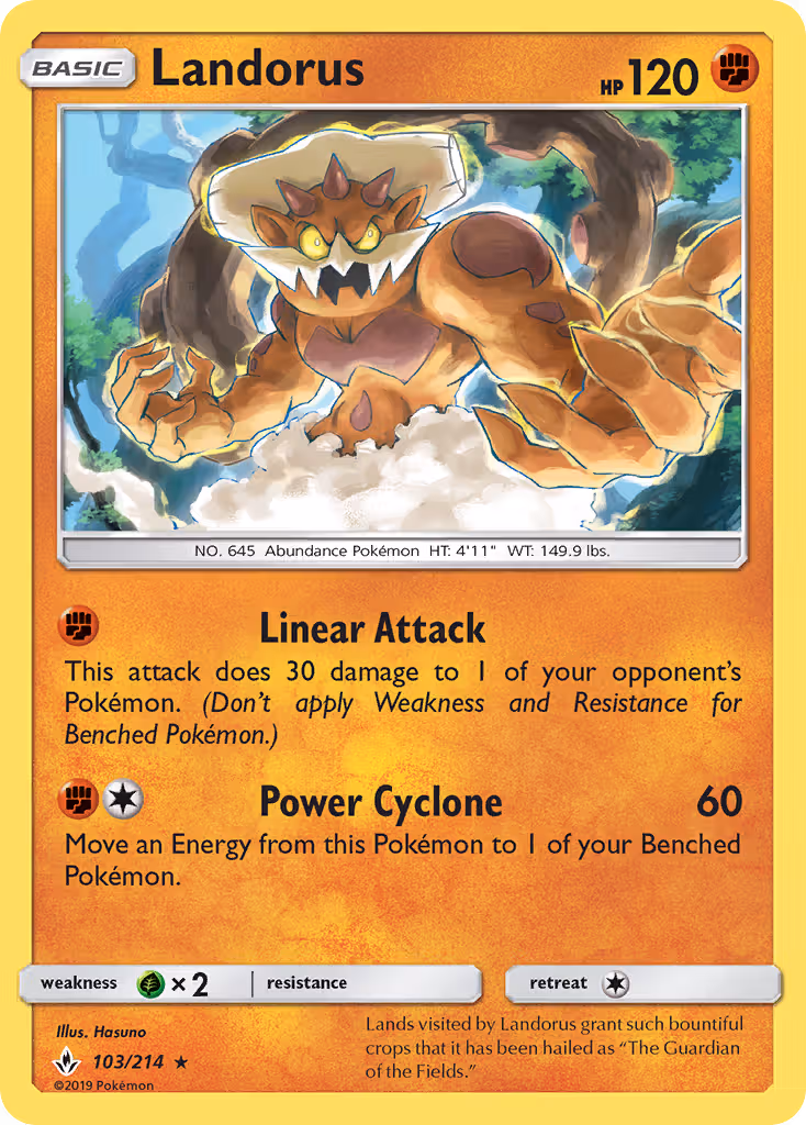Landorus 103/214 Pokemon card
