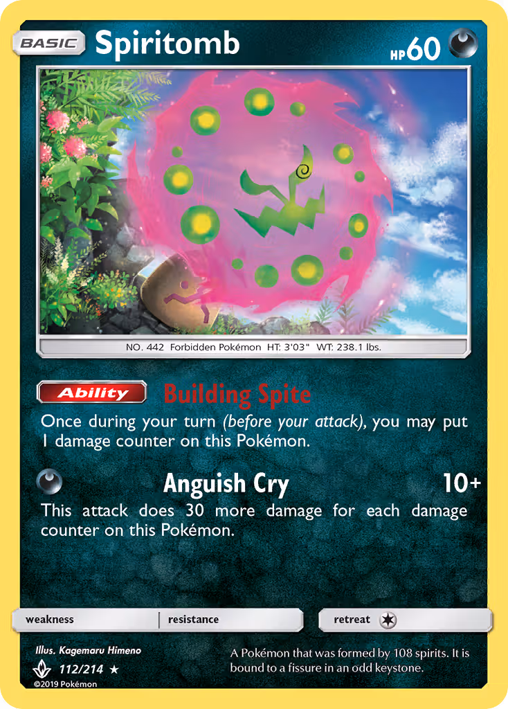 Spiritomb 112/214 Pokemon card