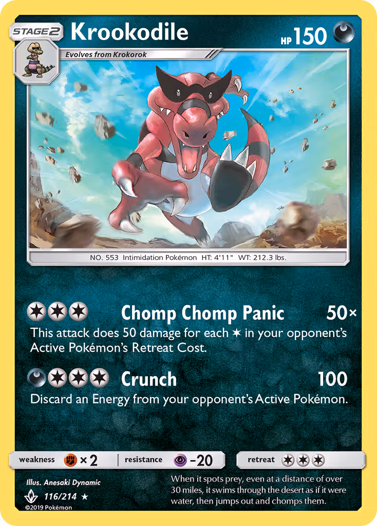 Krookodile 116/214 Pokemon card
