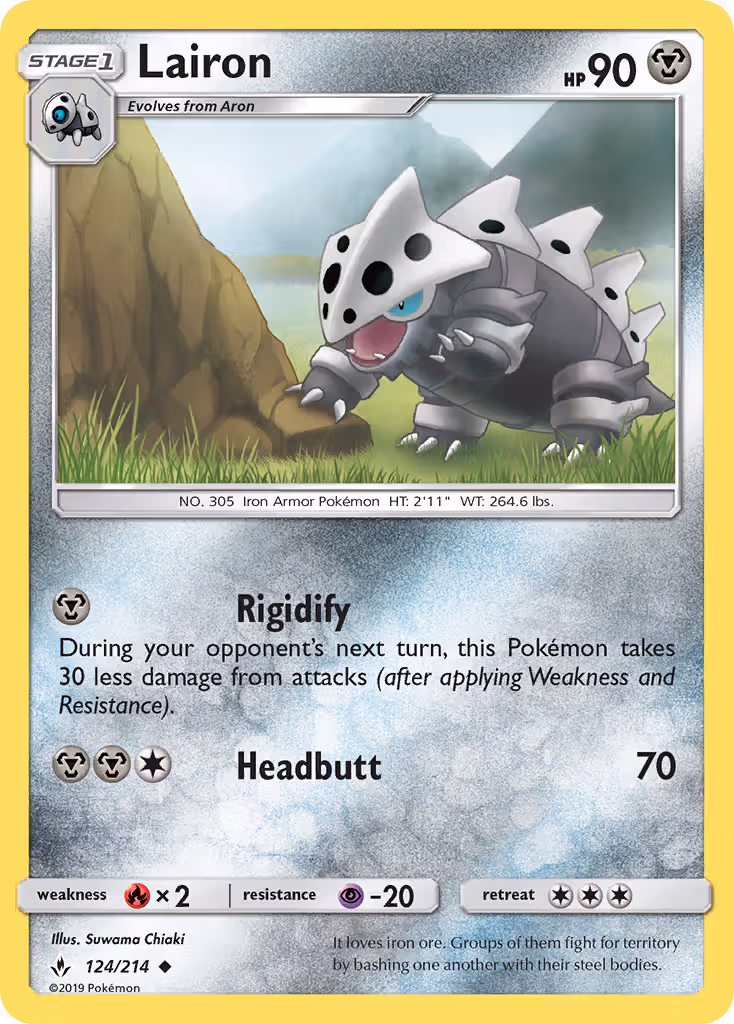Lairon 124/214 Pokemon card