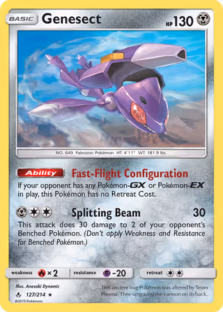 Genesect 127/214 Pokemon card