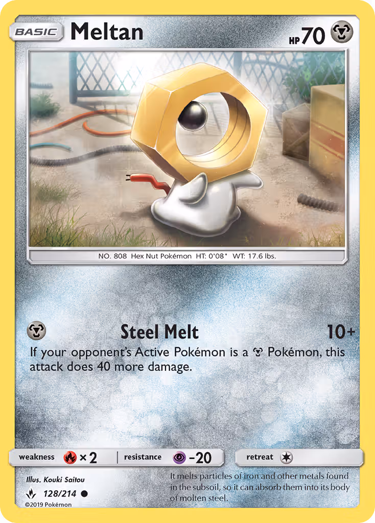 Meltan 128/214 Pokemon card
