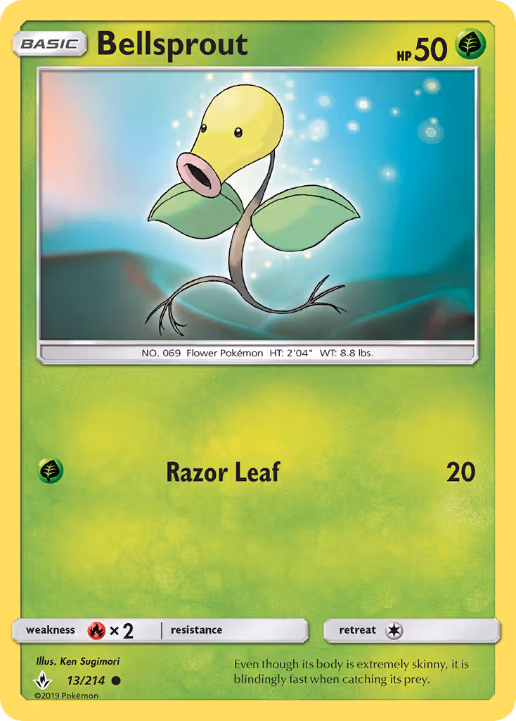Bellsprout 13/214 Pokemon card