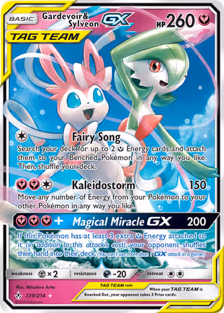 Gardevoir & Sylveon GX 130/214 Pokemon card