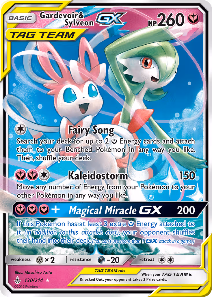 Gardevoir & Sylveon GX 130/214 Pokemon card