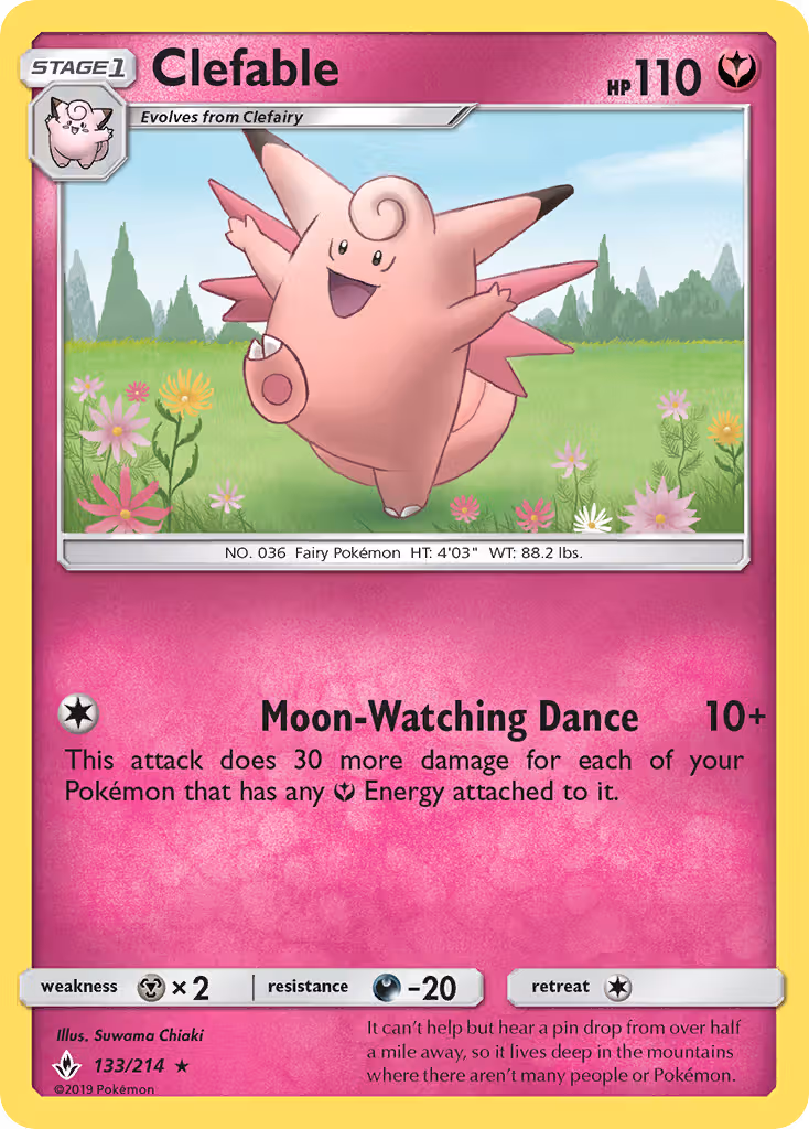 Clefable 133/214 Pokemon card