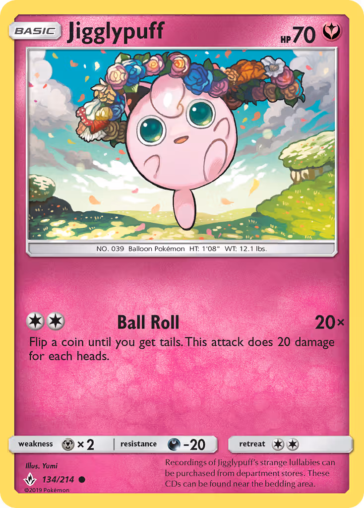 Jigglypuff 134/214 Pokemon card