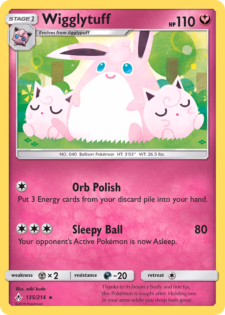 Wigglytuff 135/214 Pokemon card