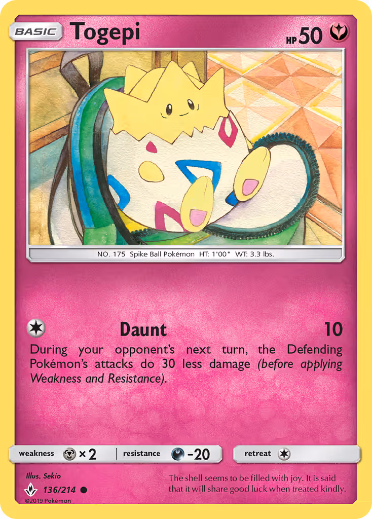 Togepi 136/214 Pokemon card