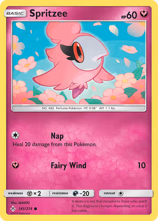 Spritzee 141/214 Pokemon card