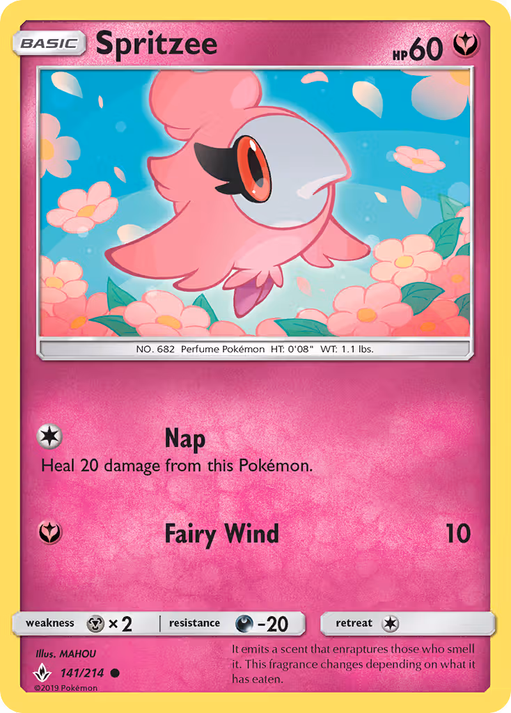 Spritzee 141/214 Pokemon card