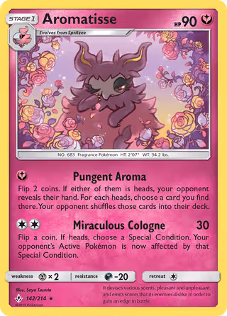 Aromatisse 142/214 Pokemon card