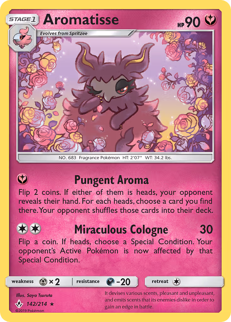 Aromatisse 142/214 Pokemon card
