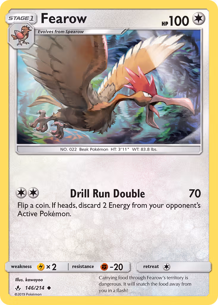 Fearow 146/214 Pokemon card