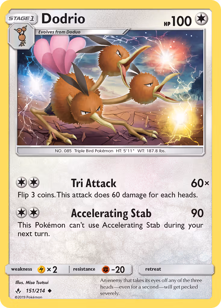 Dodrio 151/214 Pokemon card