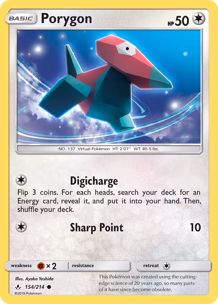 Porygon 154/214 Pokemon card